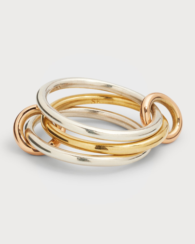 Spinelli Kilcollin Solarium Mx Silver And Gold 3-link Ring