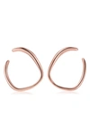 Monica Vinader Nura Reef Wrap Hoop Earrings In Rose Gold