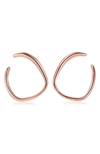Monica Vinader Nura Reef Wrap Hoop Earrings In Rose Gold