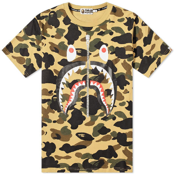 bape first camo shark tee