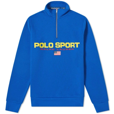 Polo Ralph Lauren Polo Sport 1/4 Zip Sweat In Blue