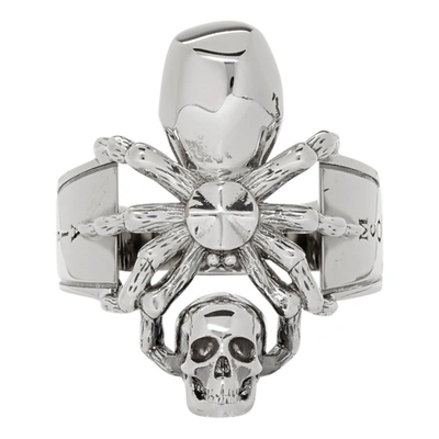 Alexander Mcqueen Spider Motif Ring In Silver