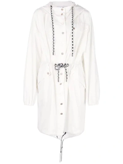 Proenza Schouler Pswl Crinkled Cotton Coat In White