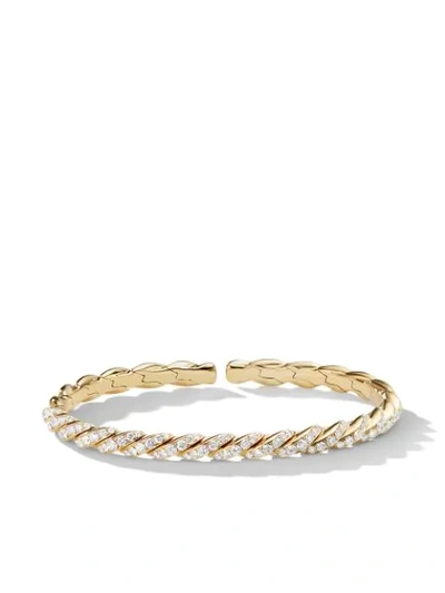 David Yurman 18kt Yellow Gold Pavéflex Diamond Bracelet In 88adi