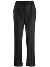 P.a.r.o.s.h Striped Print Trousers In Black