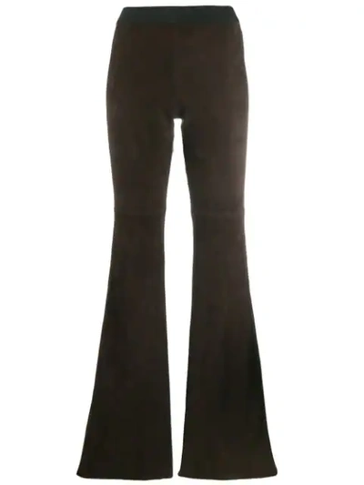P.a.r.o.s.h Flared Style Trousers In Brown