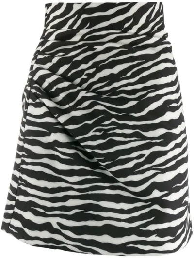 P.a.r.o.s.h Zebra Print Skirt In Black