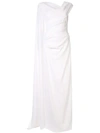 Talbot Runhof Rosedale Asymmetric Dress In White
