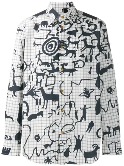 Vivienne Westwood Contrast Print Shirt In White