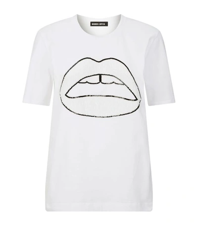 Markus Lupfer Alex Sequin Lip T-shirt