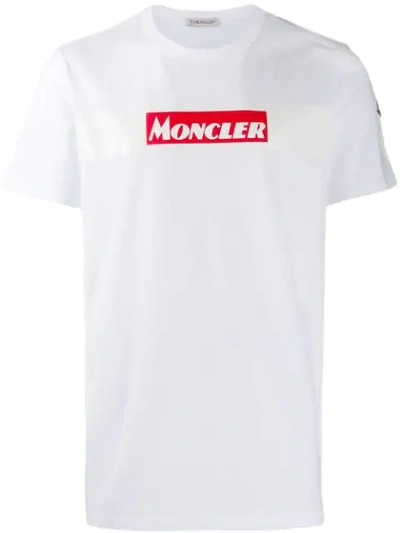 Moncler Men's Logo-graphic T-shirt In White