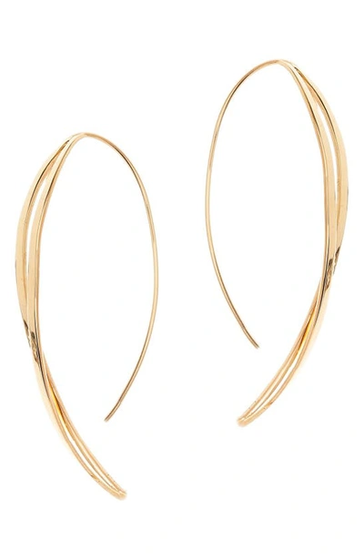 Lana Jewelry 'twist Hooked On Hoop' Earrings In Yellow Gold
