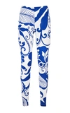 La Doublej Printed Leggings In Blue