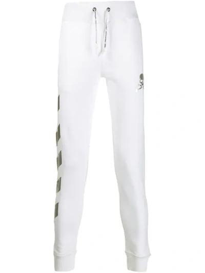 Philipp Plein Slim-fit Track Trousers In White