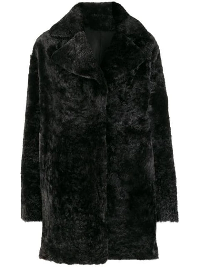 Drome Reversible Single Breasted Coat In Black