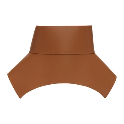 Loewe Obi Leather Corset Belt In Brown