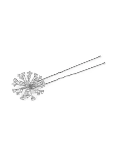 Adriana Orsini Sparkling Sterling Silver Starburst Hair Pin In Rhodium