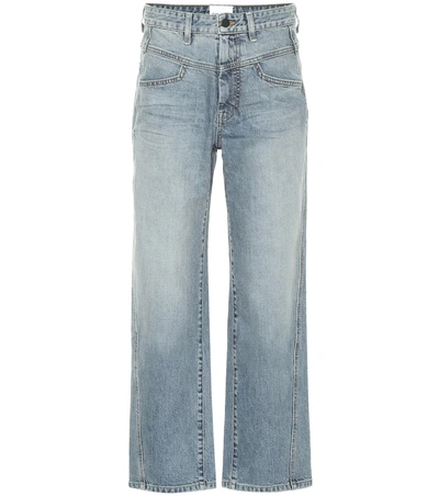 Colovos High-rise Straight-leg Jeans In Blue