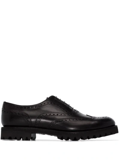 Church's Carla Glossed-leather Brogues In Black