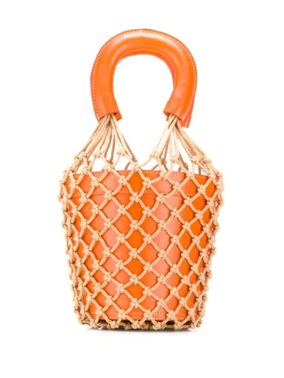 Staud Moreau Cage Bucket Bag - Orange