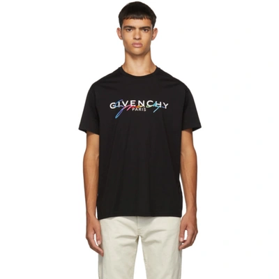 Givenchy Kids' Black Signature Print T-shirt