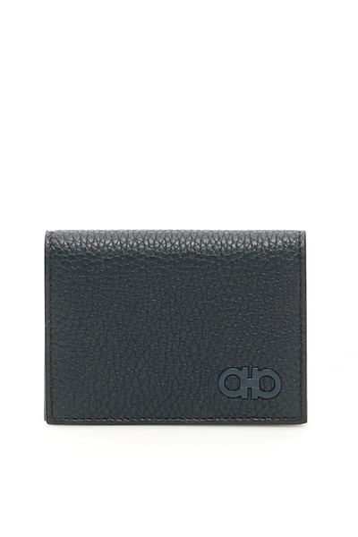 Ferragamo Gancini Cardholder In Blue