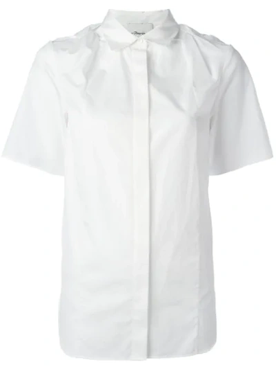 3.1 Phillip Lim Kurzärmeliges Hemd Mit Geknoteten Schultern - Weiss In White