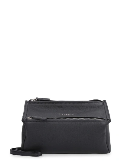Givenchy Pandora Leather Crossbody Bag In Black