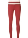 Vaara Flo Tuxedo Stretch-jersey Leggings In Red