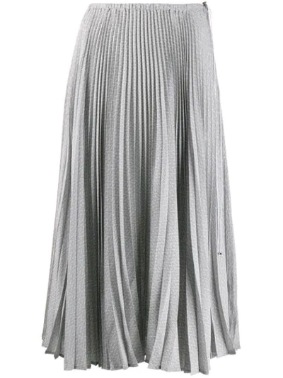 Fendi Sunray Pleated Skirt In Grey