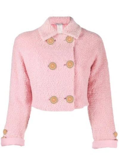 Pre-owned Versace 1990's Cropped Jacket In Pink
