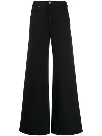 Mm6 Maison Margiela Flared Trousers In Black