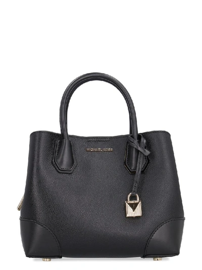 Michael Kors Mercer Gallery Leather Tote-bag In Black