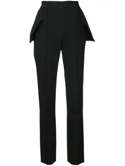 Maticevski Prolific Pleated Cady Tapered Trousers In Black