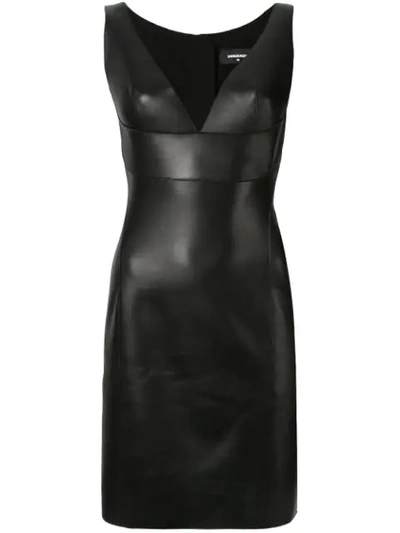 Dsquared2 Mini Bodycon Dress In Black
