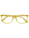 Gucci Eyewear Square Frame Glasses - Yellow