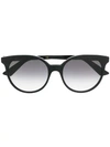 Gucci Round Frame Sunglasses In Black