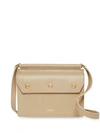Burberry Title Mini Grained-leather Cross-body Bag In Honey