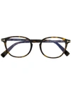 Tom Ford Classic Round Glasses In Brown