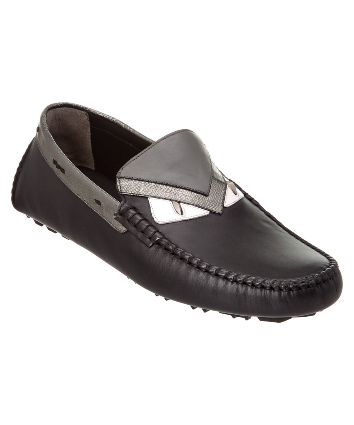 Fendi Bug Leather Loafer' In Black | ModeSens