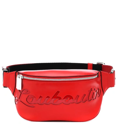 Christian Louboutin Marie Jane Logo Leather Belt Bag In Red