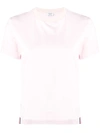 Thom Browne Short Sleeve Relaxed Fit Jersey Tee In Pink