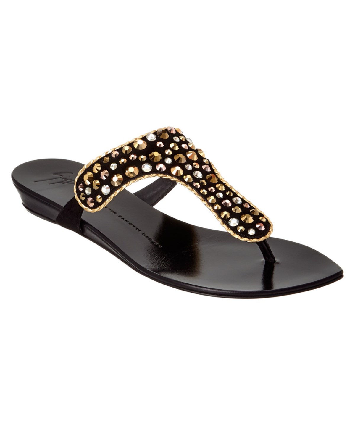 Giuseppe Zanotti Embellished Suede & Leather Flat Thong Sandal' In ...