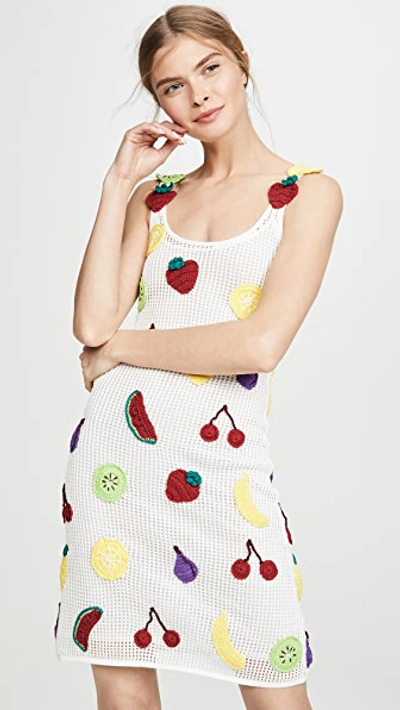 Staud Maracuya Cotton Crochet Mini Dress In Crochet Fruit | ModeSens
