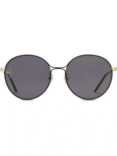 Gucci Runde Sonnenbrille In Gold