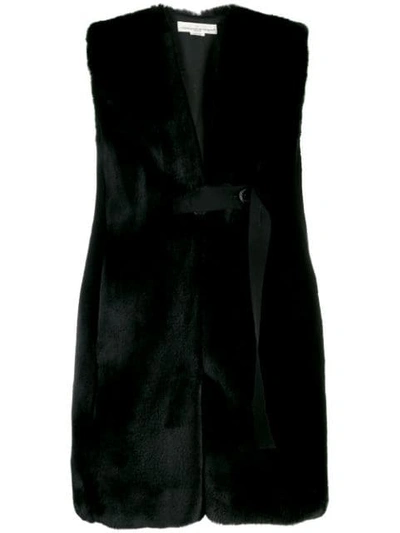 Golden Goose Aiko Faux Fur Waistcoat In Black