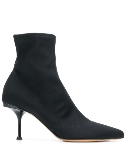 Sergio Rossi Selva Stretch Ankle Boots In Black