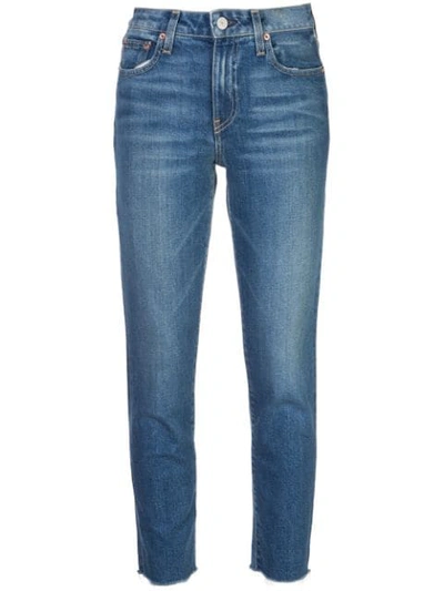Trave Denim Mid Rise Slim Fit Jeans In Blue