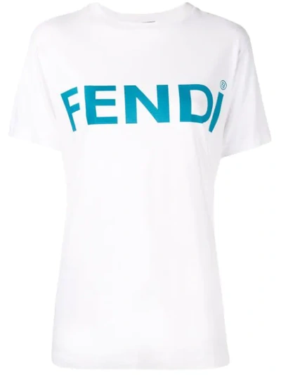 Pre-owned Fendi Short Sleeve Tops T-shirt In White