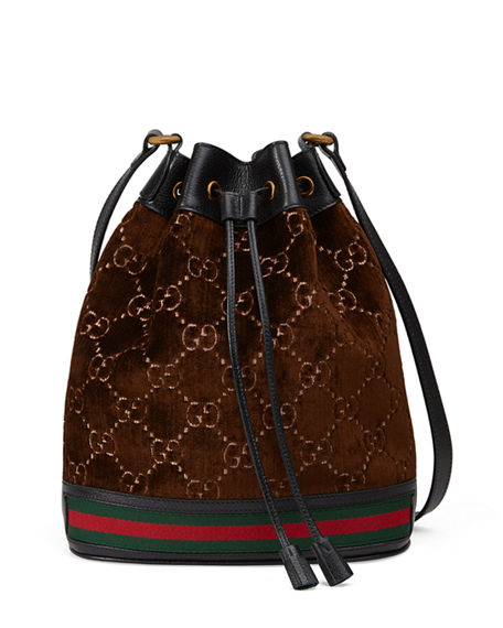 gucci mini velvet bucket bag